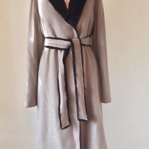 Brioni - Taupe & Brown, fur & cashmere herringbone